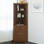 Fulgencia Corner Storage Bookcase - Chic Decora