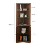 Fulgencia Corner Storage Bookcase - Chic Decora