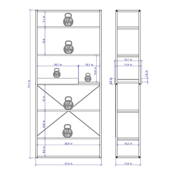 Garst Bookcase - Chic Decora