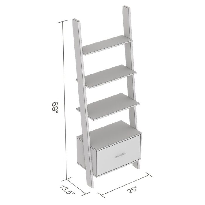 Geiser Ladder Storage Bookcase - Chic Decora