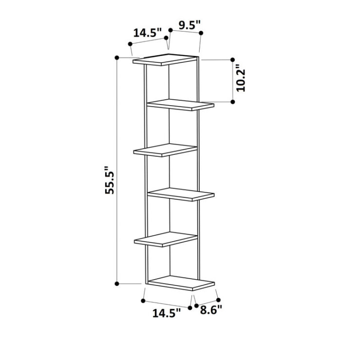 Geometric Bookcase - Chic Decora