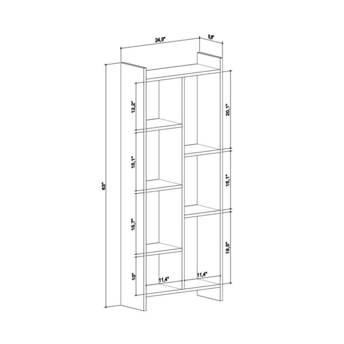 Gjylnaze Bookcase - Chic Decora