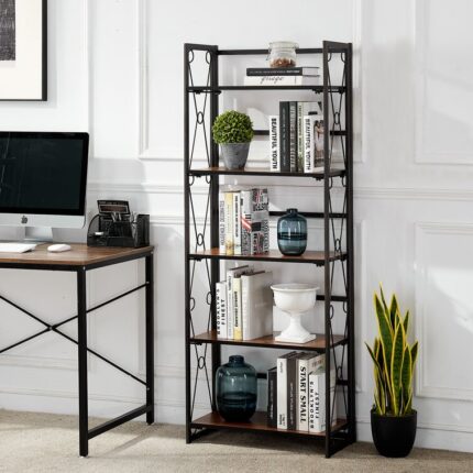 Basri Geometric Bookcase - Chic Decora