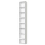 Gracyn 8-Tier Narrow Bookshelf With Adjustable Shelves - Chic Decora