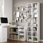 Gracyn 8-Tier Narrow Bookshelf With Adjustable Shelves - Chic Decora