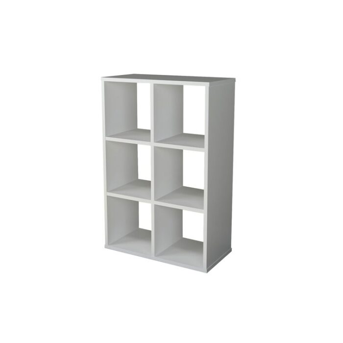 Gredmarie 35.4” H x 24” W Cube Bookcase, Cube Storage Organizer - Chic Decora