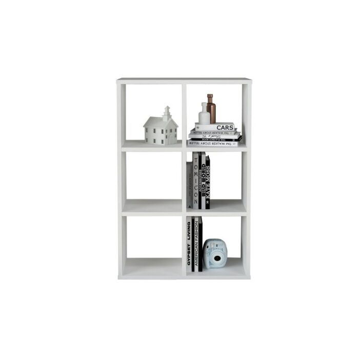 Gredmarie 35.4” H x 24” W Cube Bookcase, Cube Storage Organizer - Chic Decora