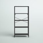 Hallum 64″ H x 30″ W 5 Tier Modern Steel Etagere Bookcase - Chic Decora