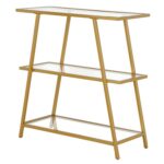 Haridutt 36″ H x 34″ W Steel Etagere Bookcase - Chic Decora