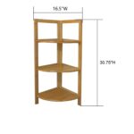 Harlem 31” H x 16.5” W Solid Bamboo Corner Bookcase - Chic Decora