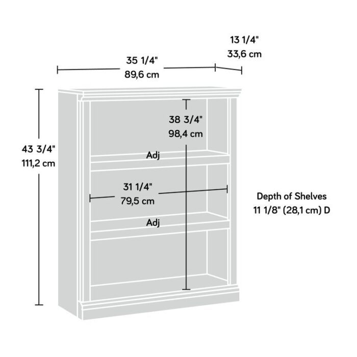 Hartman 29.88″ H x 35.25″ W Standard Bookcase - Chic Decora