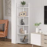 Haseltine Corner Bookcase - Chic Decora