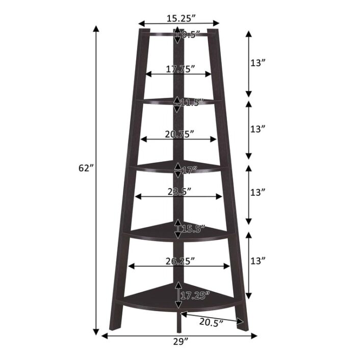 Haycraft Corner Bookcase - Chic Decora