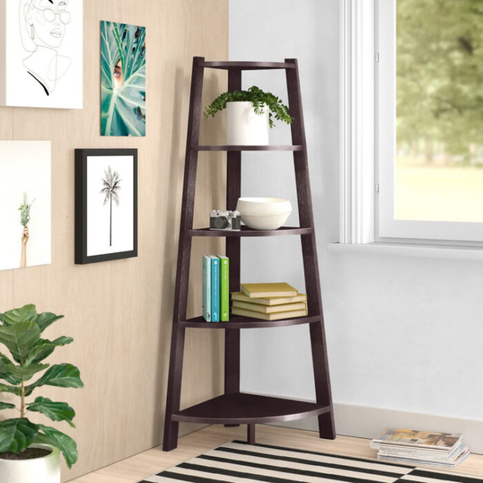 Haycraft Corner Bookcase - Chic Decora