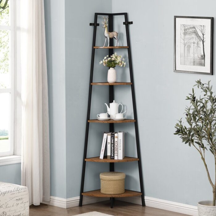 Hayrenik Corner Bookcase - Chic Decora