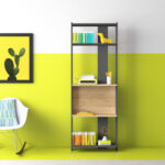 Hollier Geometric Bookcase - Chic Decora