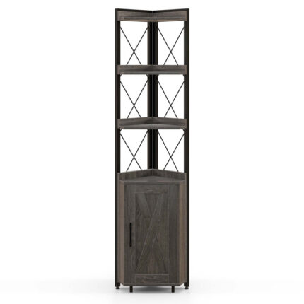 Taviana Corner Bookcase - Chic Decora