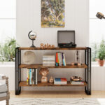 Industrial 3 Shelf Bookcase for Living Room - Chic Decora