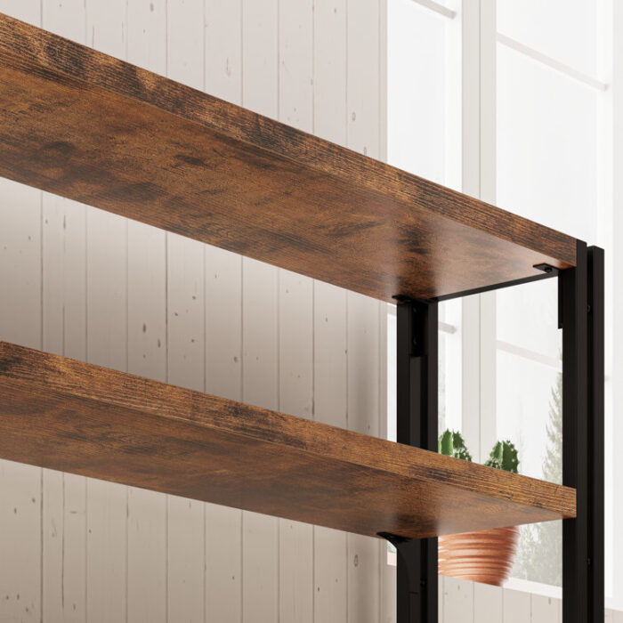 Industrial 3 Shelf Bookcase for Living Room - Chic Decora