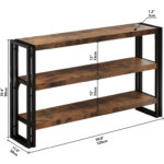 Industrial 3 Shelf Bookcase for Living Room - Chic Decora