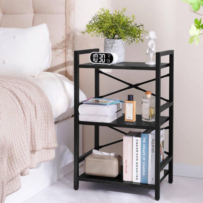 Industrial 3 Tier Shelf Bookcase - Chic Decora