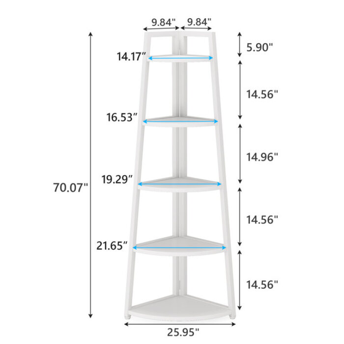 Inglesbatch Corner Bookcase - Chic Decora