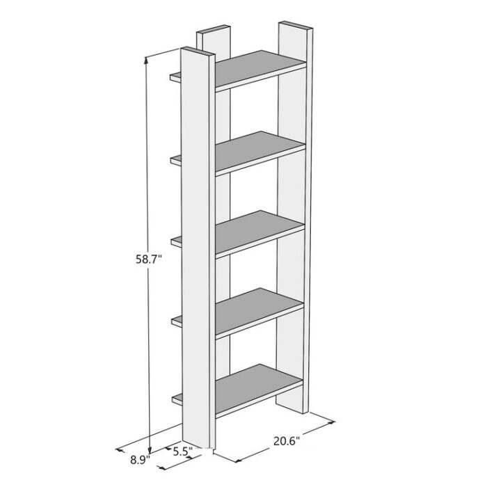 Jabreena Geometric Storage Bookcase - Chic Decora