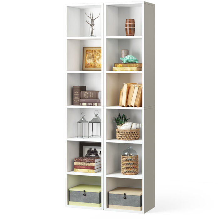 Jaley 71.5″H,Modern Storage 6-Tier Bookshelf - Chic Decora