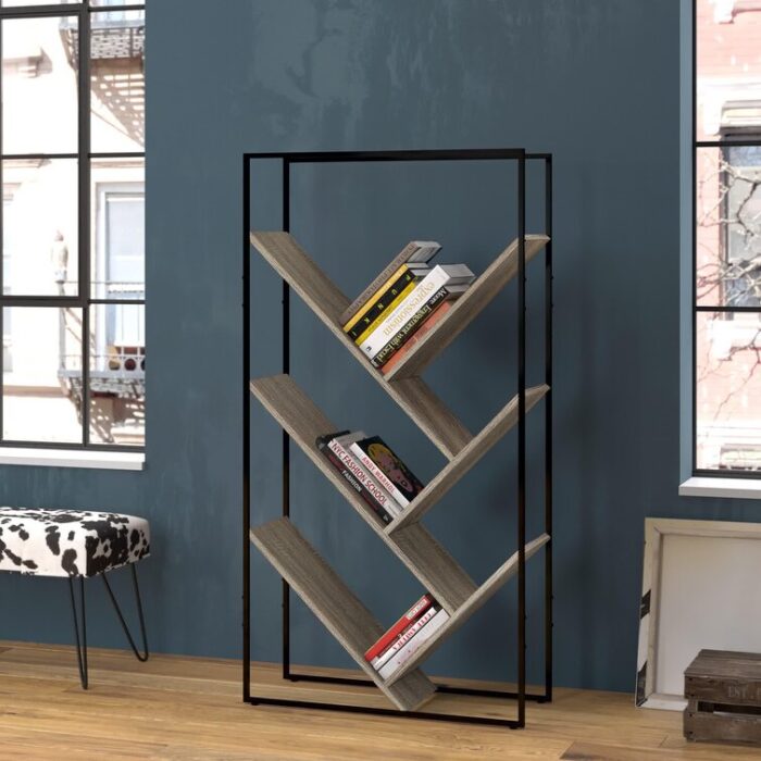 Jayland Geometric Bookcase - Chic Decora