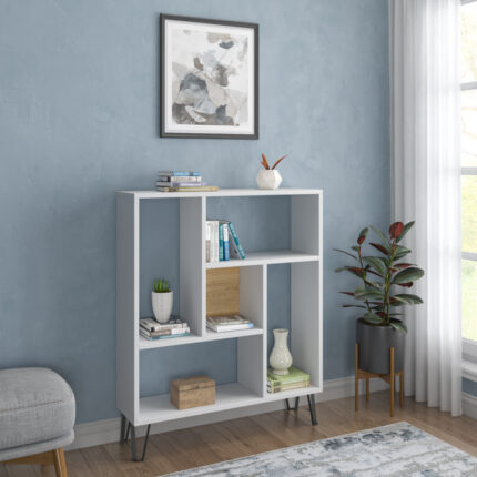 Jayvianna Geometric Bookcase - Chic Decora