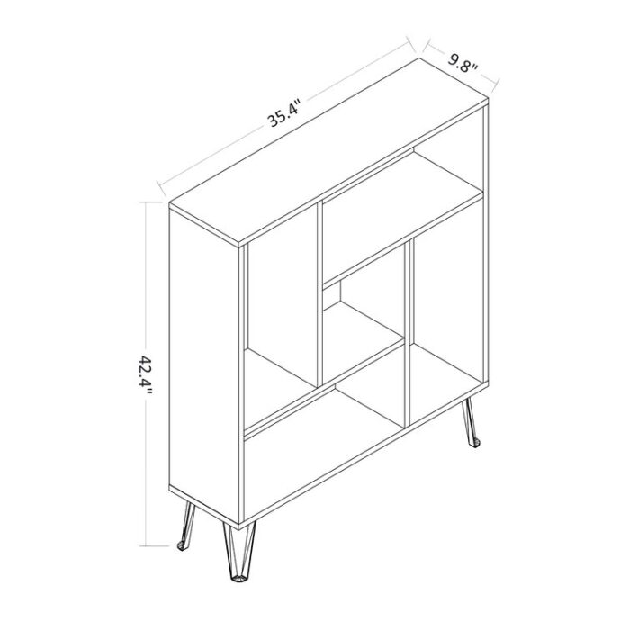 Jayvianna Geometric Bookcase - Chic Decora