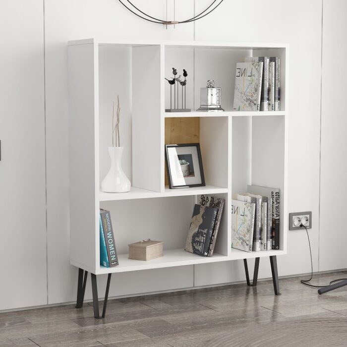 Jayvianna Geometric Bookcase - Chic Decora