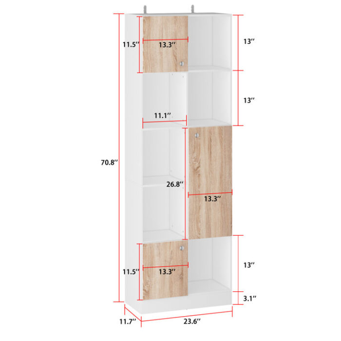 Jessico Storage Bookcase - Chic Decora