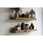 Tadwick Solid Wood Floating Shelf with Adjustable Shelves - Chic Decora