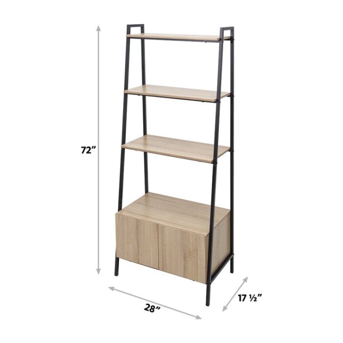 Jyelle Ladder Storage Bookcase - Chic Decora