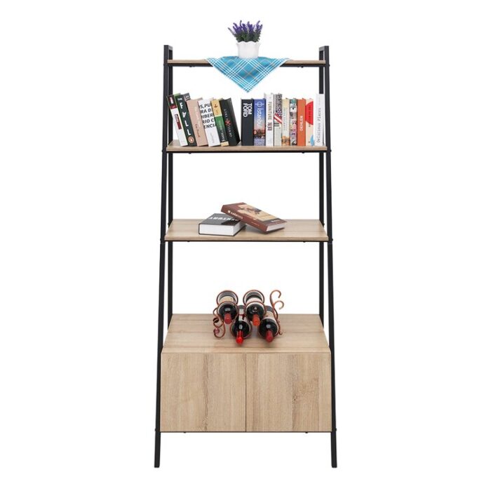 Jyelle Ladder Storage Bookcase - Chic Decora