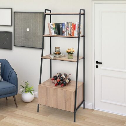 Jyelle Ladder Storage Bookcase - Chic Decora