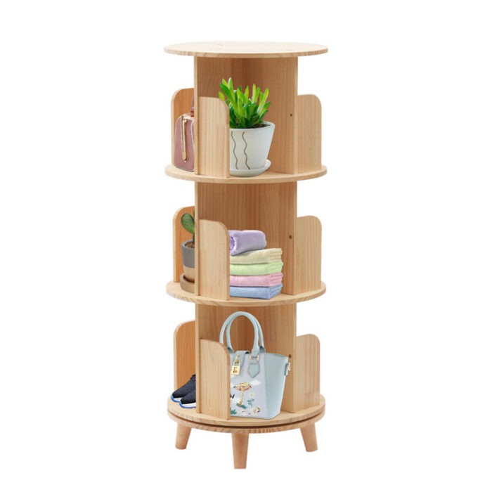 Kamaia 360Â° Rotating Bookshelf Bookcase Storage Shelf - Chic Decora