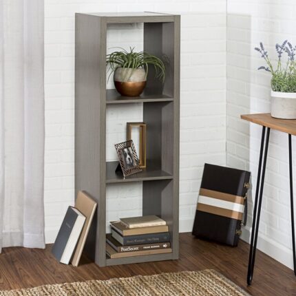 BAZTIN 5 Tier Industrial Corner Shelf, Open Ladder Vintage Corner Bookcase - Chic Decora