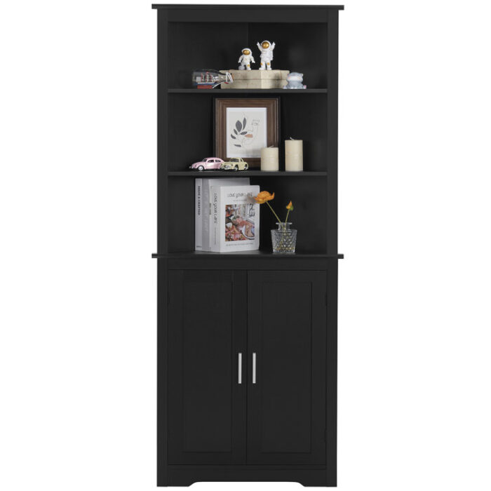 Karile Corner Storage Bookcase - Chic Decora