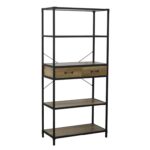 Karon 68.5″ H x 31.5″ W Etagere Bookcase with 2 Drawers - Chic Decora