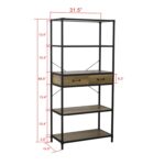 Karon 68.5″ H x 31.5″ W Etagere Bookcase with 2 Drawers - Chic Decora