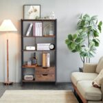 Katlain Geometric Storage Bookcase - Chic Decora