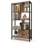 Katlain Geometric Storage Bookcase - Chic Decora