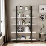 Kazys 71″H x 47″W Wood Etagere Bookcase - Chic Decora