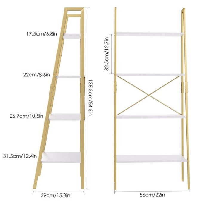 Keden Ladder Bookcase - Chic Decora