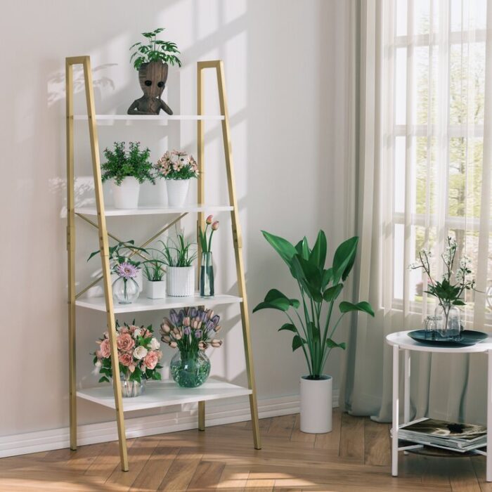 Keden Ladder Bookcase - Chic Decora