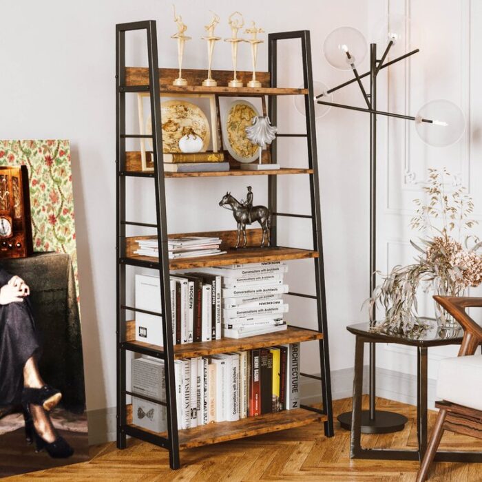 Keedy Ladder Bookcase - Chic Decora