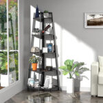 Kehlen Bookshelf, Corner Bookcase, Ladder Shelf - Chic Decora