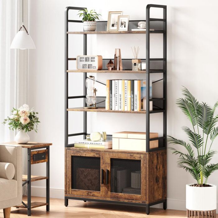 Kennethia Storage Bookcase - Chic Decora